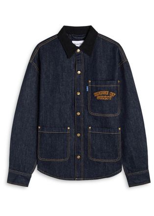 House of Sunny House OF Sunny Designer-embroidered Denim Shirt - Indigo - S (UK8-10 / S)