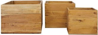 Milani Home Smith - set di 3 cassette in legno di mogano