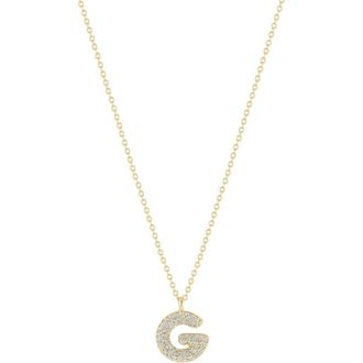 Electric Picks Bubble Letter Necklace in Gold - G at Nordstrom