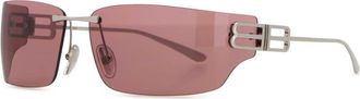 Balenciaga Silver Metal Gossip Sunglasses
