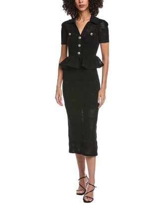 Self Portrait Bow Crochet Midi Dress