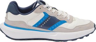 Koröshi Mens White Sneakers with Laces. Sporty design, comfortable and versatile, Made of polyurethane and polyester., white, 10 UK