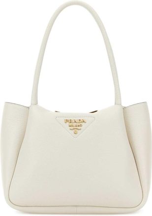 Prada White Logo Small Satchel