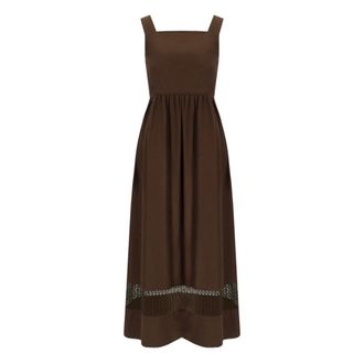 Max Mara Midi Dresses, female, Brown, Size: XL Gola Dress
