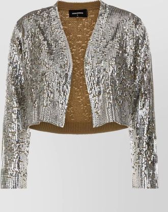 Dsquared2 embellished wool cropped jacket