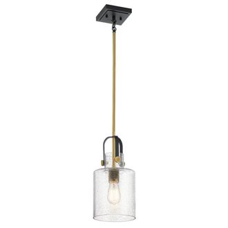 Netlighting Kichler Kitner Dome Pendant Ceiling Light Natural Brass in Yellow