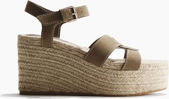 H&M Espadrilles mit Keilabsatz - Khakigr&uuml;n