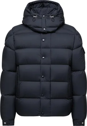 Moncler Moncler Maya 70 Hooded Short Down Jacket, Men, Blue, Size: 2