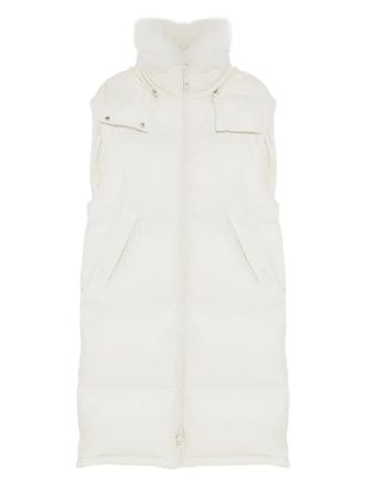Yves Salomon detachable-hoodie gilet - White