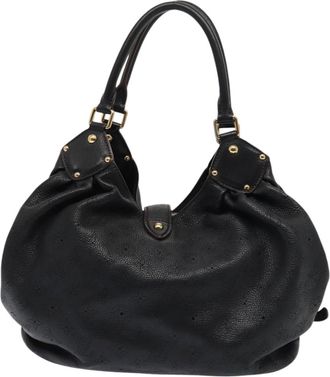 Louis Vuitton Xl Hobo Mahina Leather Black Leather Handbag (Pre-Owned)