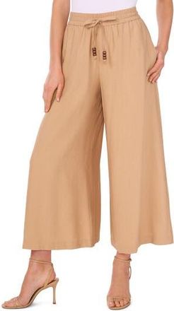 Vince Camuto Bead Tie Crop Wide Leg Pants in Toffee at Nordstrom Rack, Size X-Large