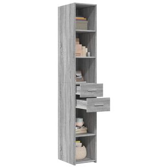 Berkfield Home Highboard Grey Sonoma 30x42.5x185 cm Engineered Wood