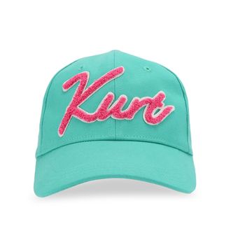 Kurt Geiger Womens Cotton Embroidered Cap Hat - Turquoise - One Size
