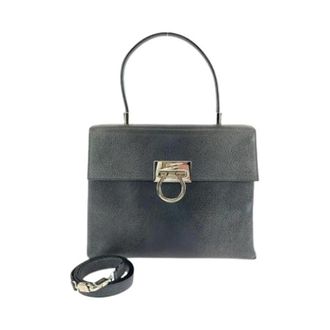 Ferragamo Pre-owned Handbags, female, Gray, Size: ONE SIZE Pre-owned Handbag