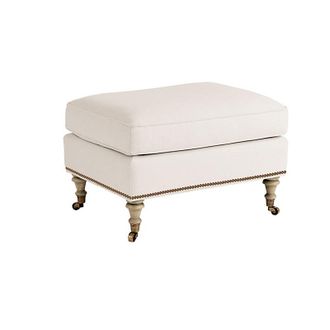 Ballard Designs Maggie Ottoman with Brass Nailheads - Ballard Designs