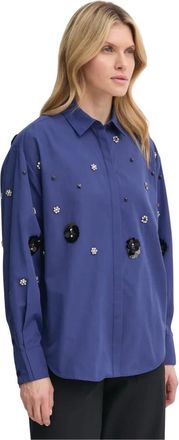 Bruuns Bazaar Dames, Blouses & Shirts, Blauw, Maat: XS Katoen