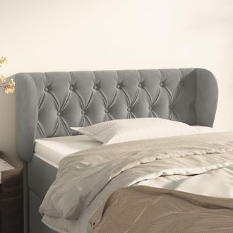 vidaXL Cabecero De Terciopelo Gris Claro 103x23x78/88 Cm Vidaxl