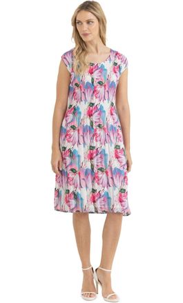 Klass Bouquet Printed Sleeveless Dress - Midnight/Multi - L