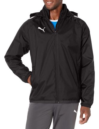 Puma Mens TeamLIGA All Weather Jacket, Black/Black, x-Large