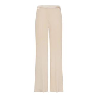 Momoni Pantaloni Albert - Dames - Wijde Broeken - Beige - L - Polyester - Broeken