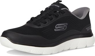Skechers mens Summits Leyter Hands Free Slip in, Black/White, 7 Wide