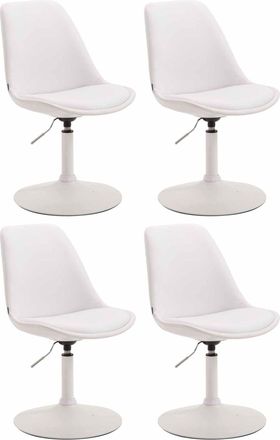 Clp Clp - Set De 4 Sillas Lounge Maverick En Polipiel Blanco Blanco