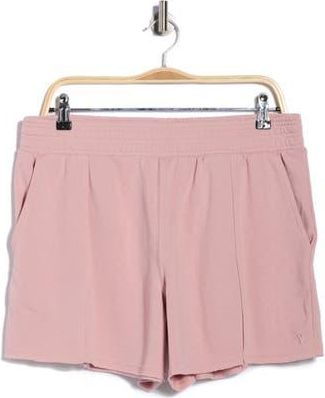 Yogalicious Rise Up Raw Edge French Terry Shorts in Blush Silk at Nordstrom Rack, Size X-Large