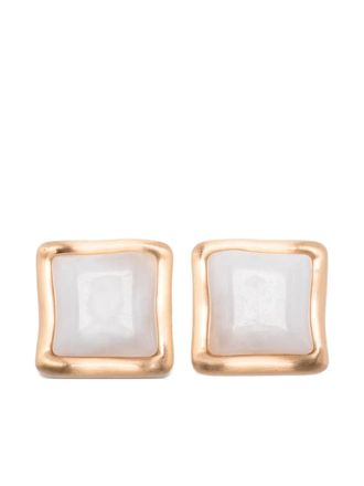 Cult Gaia square suni earrings - Wit