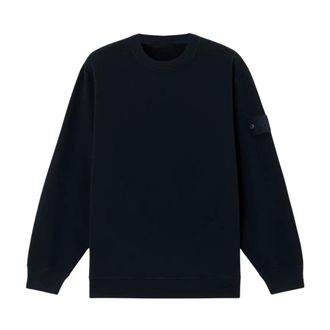Stone Island 95% Cotone / 5% Elastan Felpa Navy Blue - - Sweatshirts & Hoodies - Uomo - Blu - XL