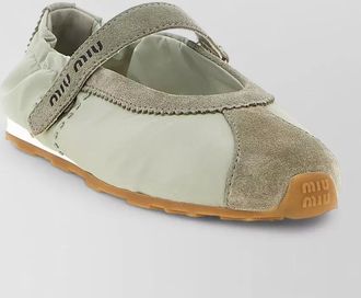 Miu Miu plume ballerina shoes elastic back