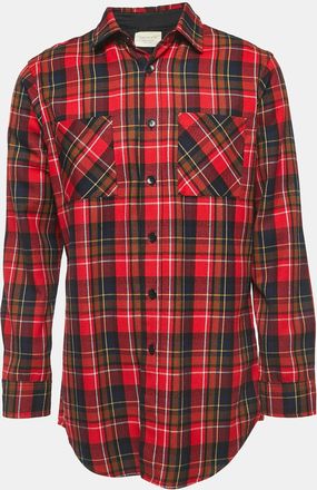 Fear of God Red Plaid Cotton Button Front Full Sleeve Shirt