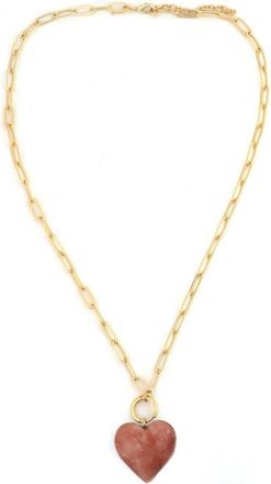 Panacea Stone Heart Pendant Necklace in Pink at Nordstrom