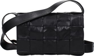 Bottega Veneta Herens Cassette crossbodytas zwart leer