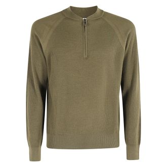 Paolo Pecora Olive Zip Circle Jumper Jacket