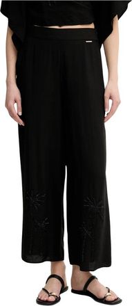 Lola Casademunt Wijde broek - Dames - Wijde Broeken - Zwart - M - Nylon - Broeken