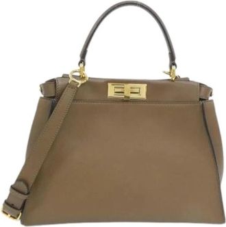 Fendi Pre-owned Handbag - Dames - Vintage Handtas - Bruin - ONE Size - Leer - Vintage