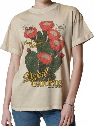 Girl Dangerous Desert Gardens Boyfriend Tee In Sand