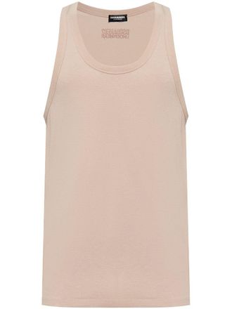 Dsquared2 Tanktop met geborduurd logo - Beige