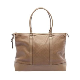 Gucci Pre-owned Tote Bags, female, Brown, Size: ONE SIZE Pre-owned Leather gucci-bags
