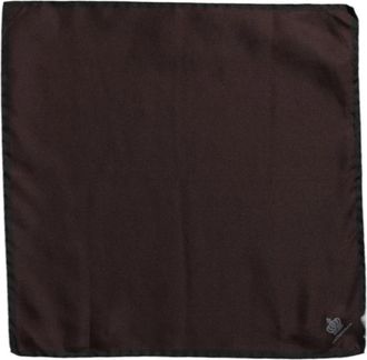 Dolce & Gabbana Luxe Zijden Foulard Sjaal met Kroonlogo - Heren - Accessoires - Bruin - ONE Size - Accessoires