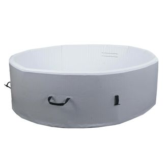 Hhg Torbellino Hhg-360, Piscina De Recambio 5 Personas, Interior/exterior Hinchable Tejido Punto De Gota, Redonda &Oslash;180cm Gris-blanco