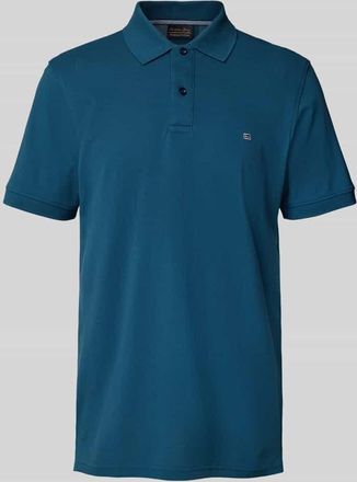 Christian Berg Regular Fit Poloshirt mit Logo-Stitching in Petrol, Größe 3XL