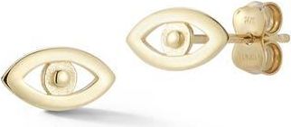 Ember Fine Jewelry 14K Evil Eye Stud Earrings in Gold at Nordstrom Rack
