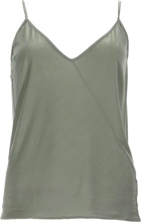 Rick Owens Grey Solid V Neck Top