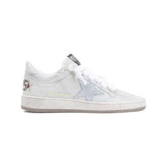 Golden Goose White Solid Ballstar Sneakers