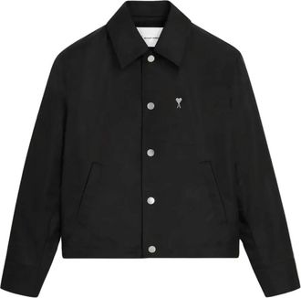 Ami Button-On Jas met Rivet - Heren - Zomerjassen - Zwart - 2XL - Jassen