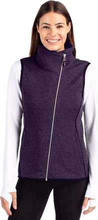 Cutter & Buck Mainsail Sweater-Knit Womens Full Zip Vest