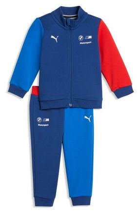 Puma x BMW M Motorsport Kids Fleece Zip Jacket & Joggers Set in Pro Blue/M Color Aop at Nordstrom, Size 2T