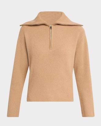 SIMKHAI Landry Cashmere Zip Sweater