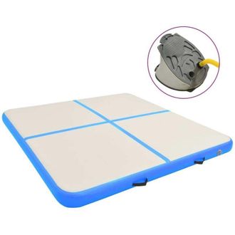 vidaXL Esterilla Inflable De Gimnasia Con Bomba Pvc Azul 200x200x15 Cm Vidaxl